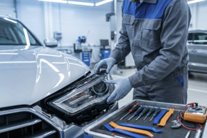 Scheinwerferreparatur in einer Fachwerkstatt